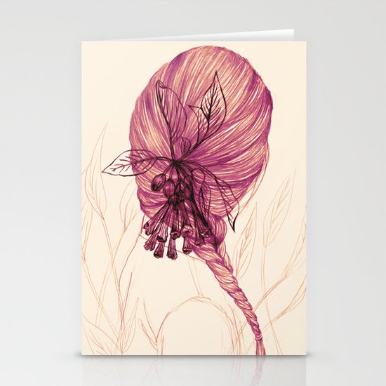 Hair Plant Stationery Cards