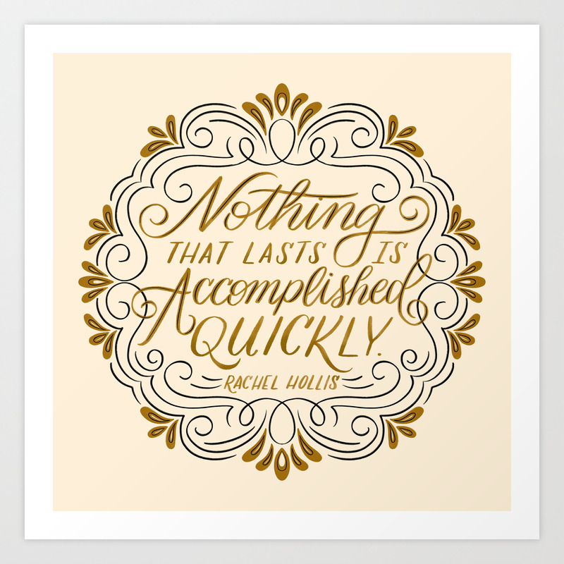 Rachel Hollis Perseverance Quote Art Print By Onthemarkdesigns Society6