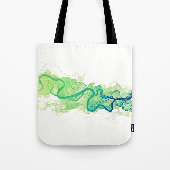 Yellowstone River Treasure Greens Tote Bag