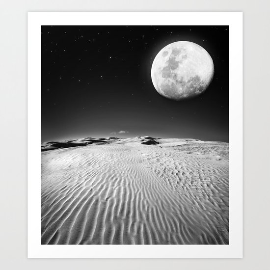 Moon Desert Art Print