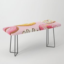 Doughnuts Pink Yellow Modern Confectionery Decor Bench