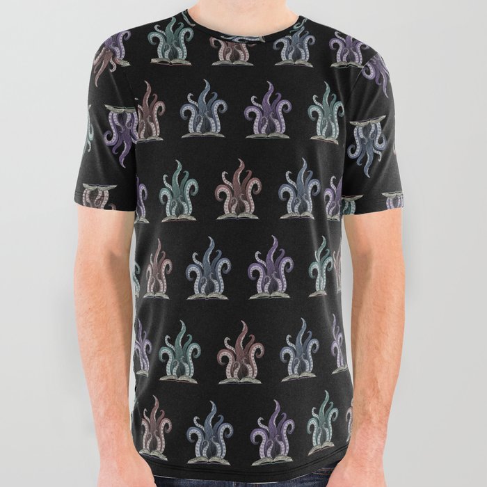 Tentacle book All Over Graphic Tee