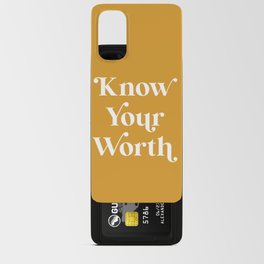Know Your Worth - Mustard Android Card Case