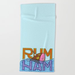 Rum Ham Beach Towel
