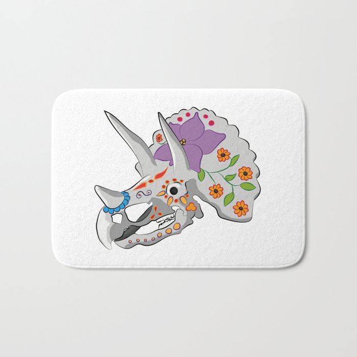 Day of the extinct: Triceratops Bath Mat
