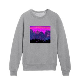 Magenta Mountains Kids Crewneck