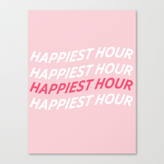 Happiest Hour Graphic Canvas Print