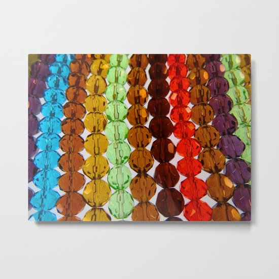 Purty Crystal Beads 2 Metal Print