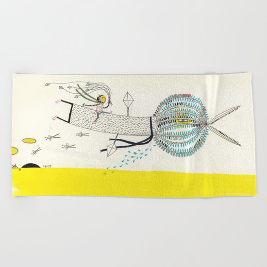 Tree Bird Beach Towel