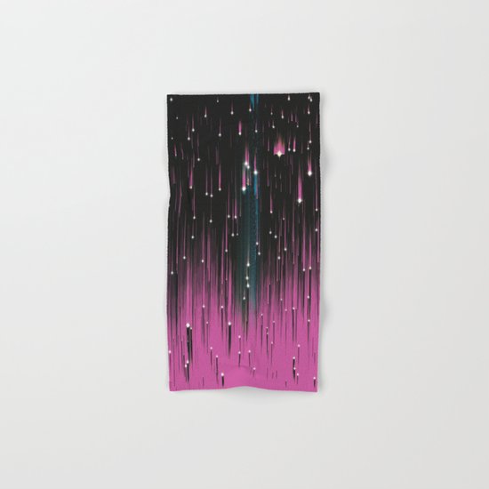 Pink Meteors Hand & Bath Towel