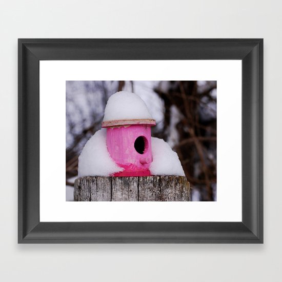 Pink House Framed Art Print