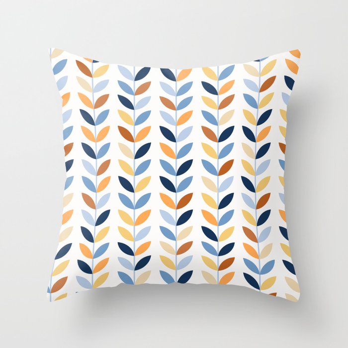S501 1 Blue Yellow Orange Abstract Line Art Design Trendy