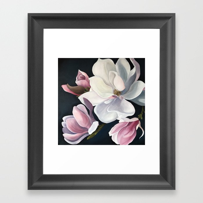 Magnolia Blooms Framed Art Print