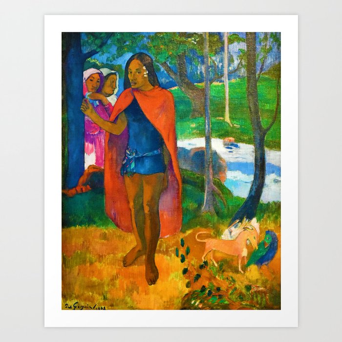 Paul Gauguin "Le sorcier d'Hiva-Oa (The Sorcerer of Hiva Oa)" Art Print