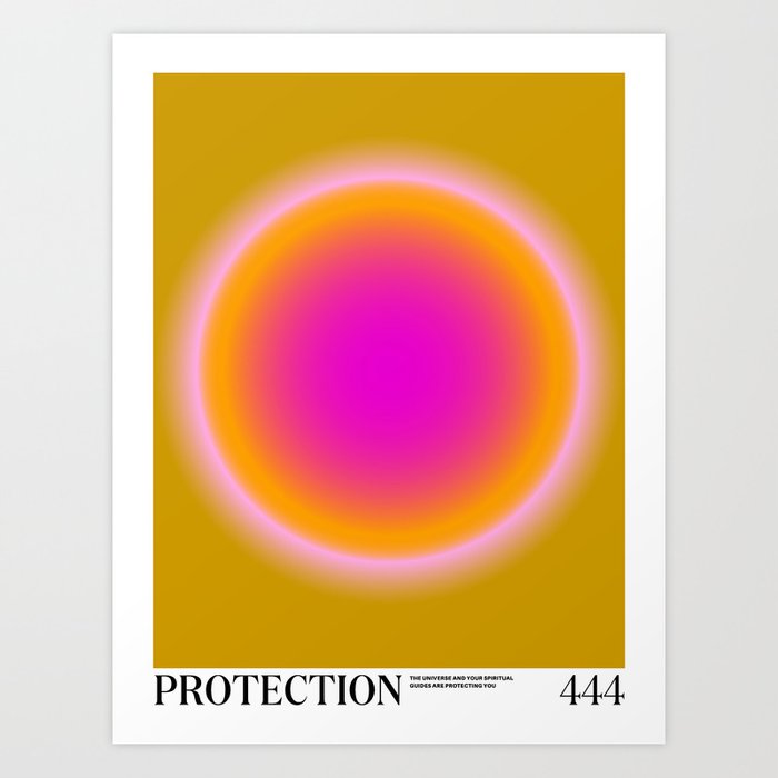 Gradient Angel Numbers: Protection Art Print