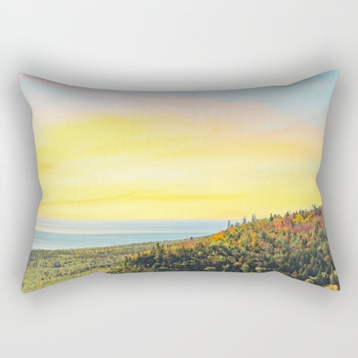 Sunset Over Lake Superior | Autumn Landscape Rectangular Pillow