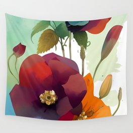 Autumn Sonata No2 floral watercolor art and home decor Wall Tapestry