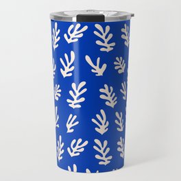 Henry Matisse Inspired Seaweed Pattern Blue Travel Mug