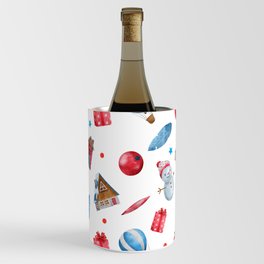 Red Gift And Snowman Holidays Collection Wine Chiller