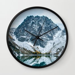 Lake Colchuck Wall Clock | Beautiful, Hiking, Winter, Snow, Lakecolchuck, Mountains, Cascades, Photo, Pacificnorthwest, Digital 