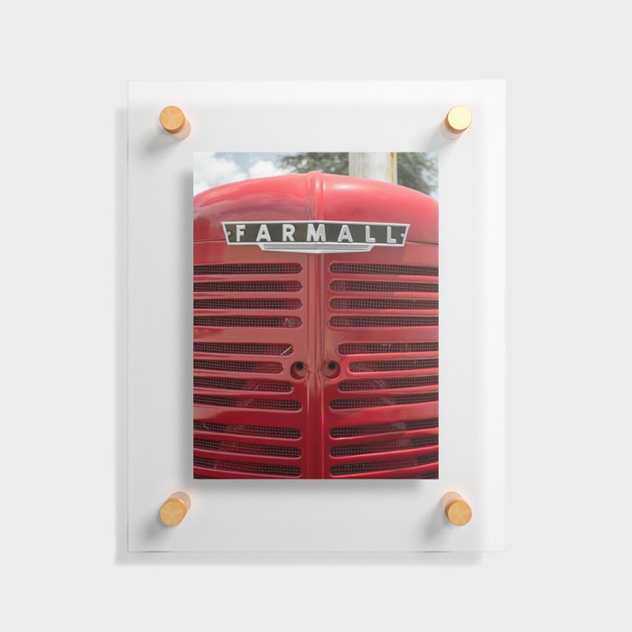 Vintage Farmall M Grill Antique Red Tractor Floating Acrylic Print