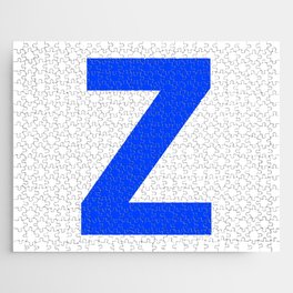 Letter Z (Blue & White) Jigsaw Puzzle