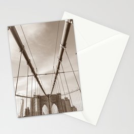 Brooklyn Bridge Sepia Photography | New York City Stationery Card