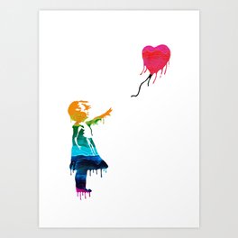 Rainbow Banksy - Balloon Girl Art Print
