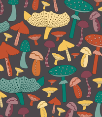 Mushroom Botanical in Global Colors