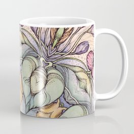 vintage flowers hand drawn and  kaleidoscope mandala Coffee Mug