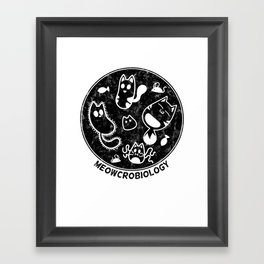 Distressed Meowcrobiology Framed Art Print