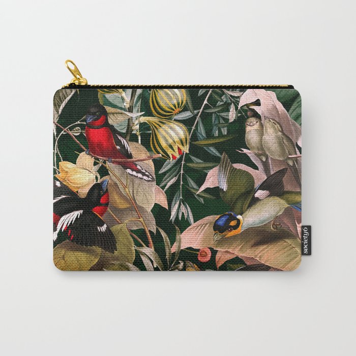 Floral and Birds XXV Carry-All Pouch