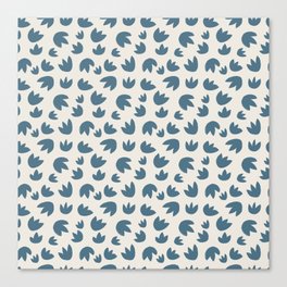 Flower Bulb - 01 - Inky Blue on Alabaster White Canvas Print