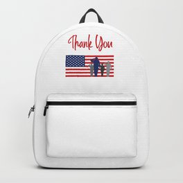 Thank You For Your Service Patriotic Veteran Backpack