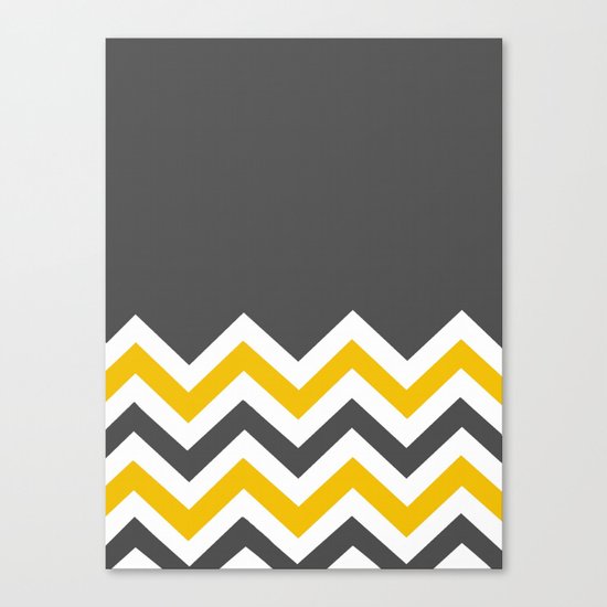 Color Blocked Chevron 14 Canvas Print