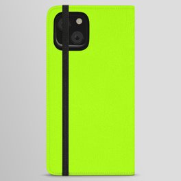 Trendy modern lime green neon color iPhone Wallet Case