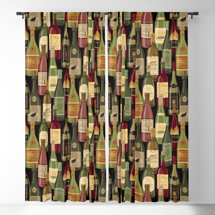 Wine Bottles Blackout Curtain