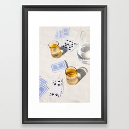 Playing a Game of Cards | Summer Sunshine Outside Games Photography Art Print Framed Art Print