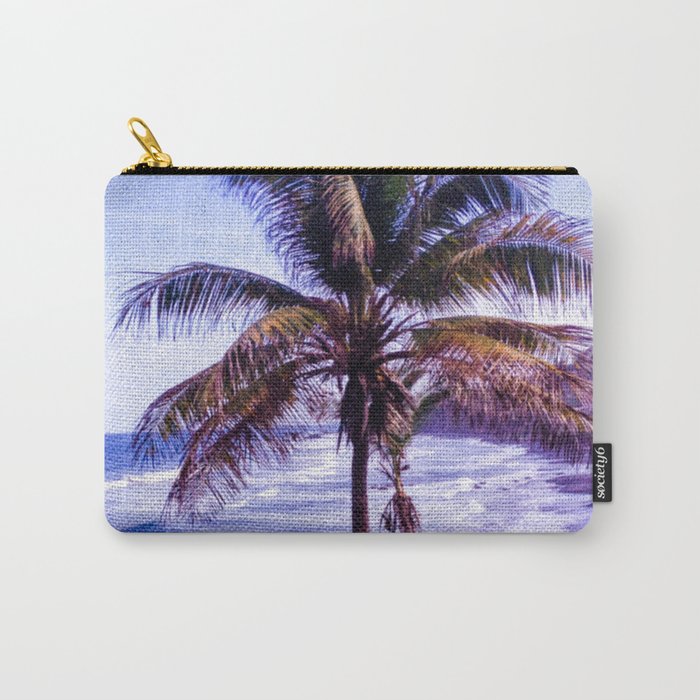 Black Sand Beaches and Palm trees Carry-All Pouch