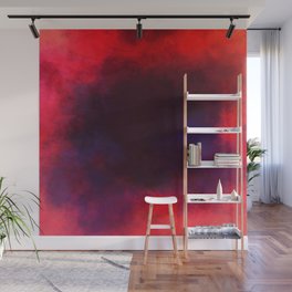 Bright hot red and black center Wall Mural