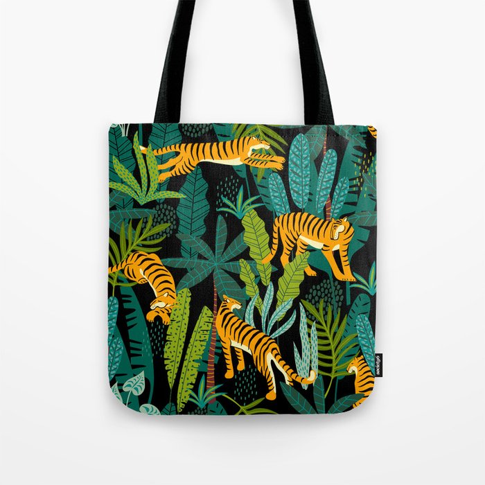 Tigers In The Jungle Tote Bag