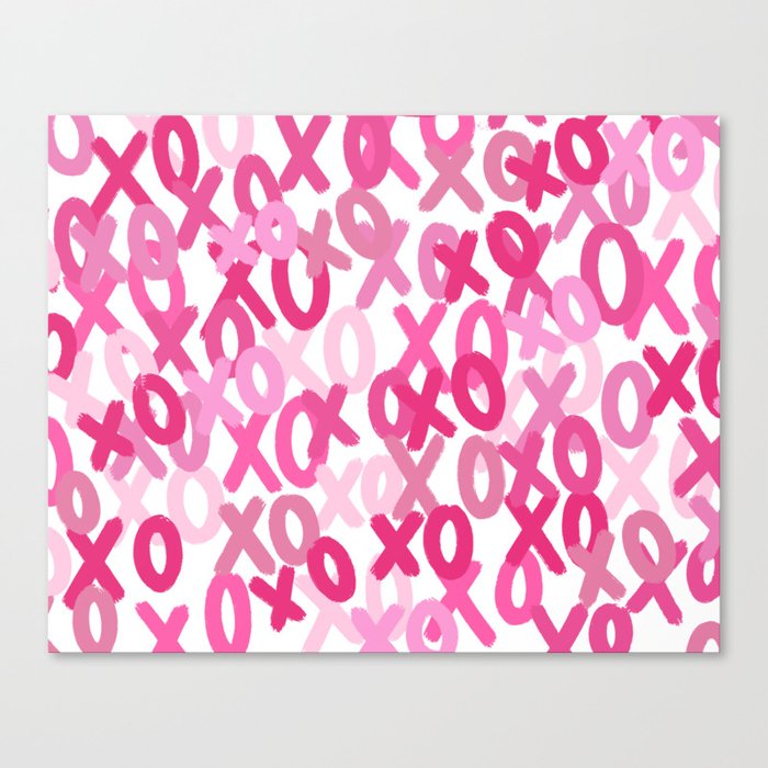Preppy XOXO Brush Pink Poster by miavaldez