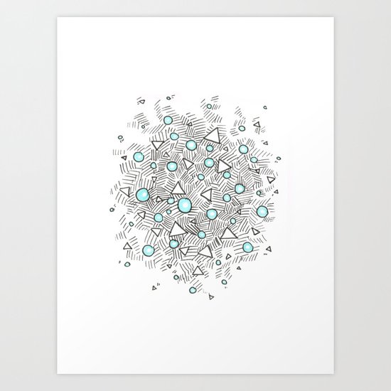 Shiny Bubbles Art Print