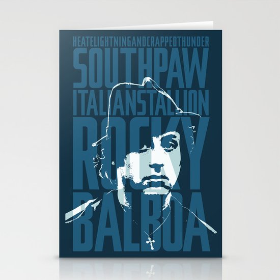 Rocky Balboa Minimal Vector Film Poster Stationery Cards