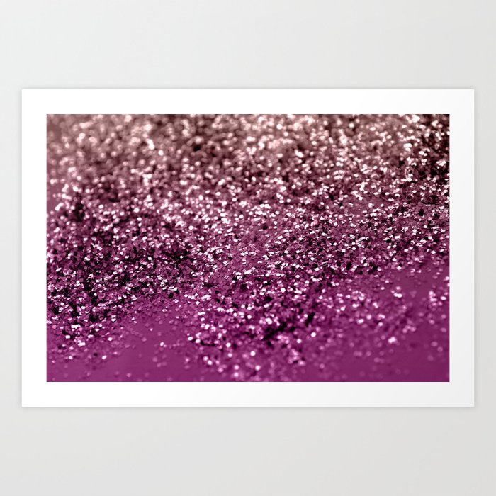 Sparkling BLACKBERRY Lady Glitter #2 (Faux Glitter) #decor #art #society6 Art Print