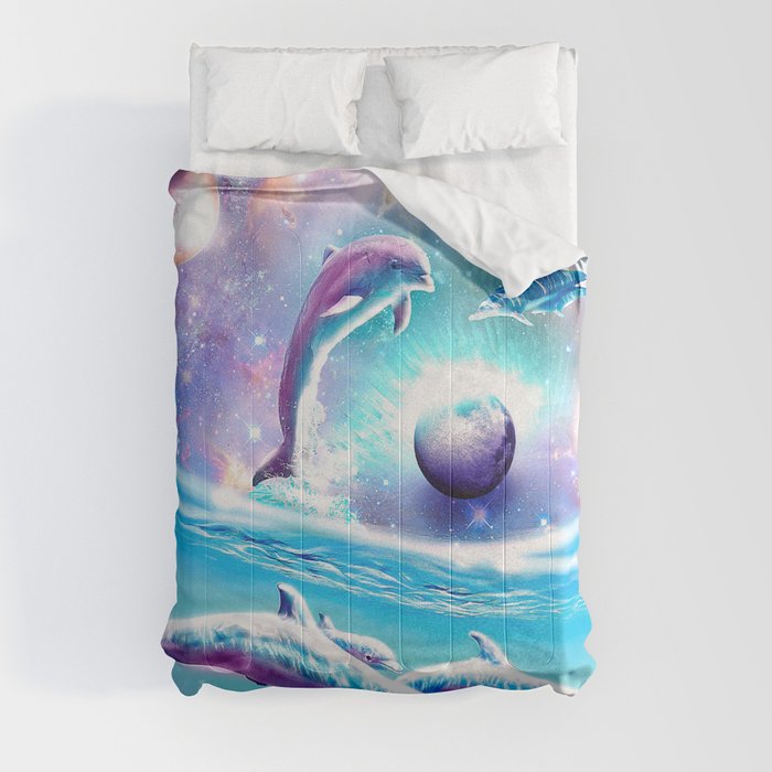Galaxy Dolphin - Dolphins In Space Comforter