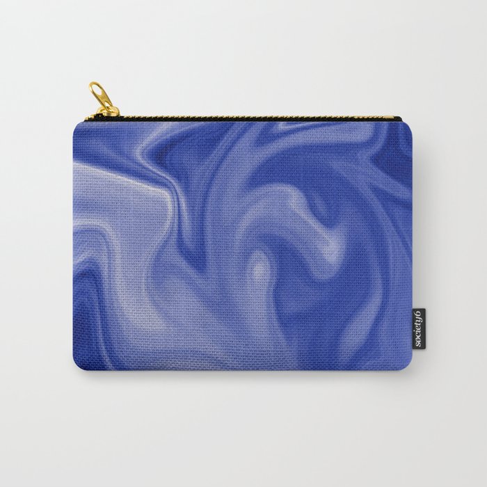 Marble Blues White Carry-All Pouch