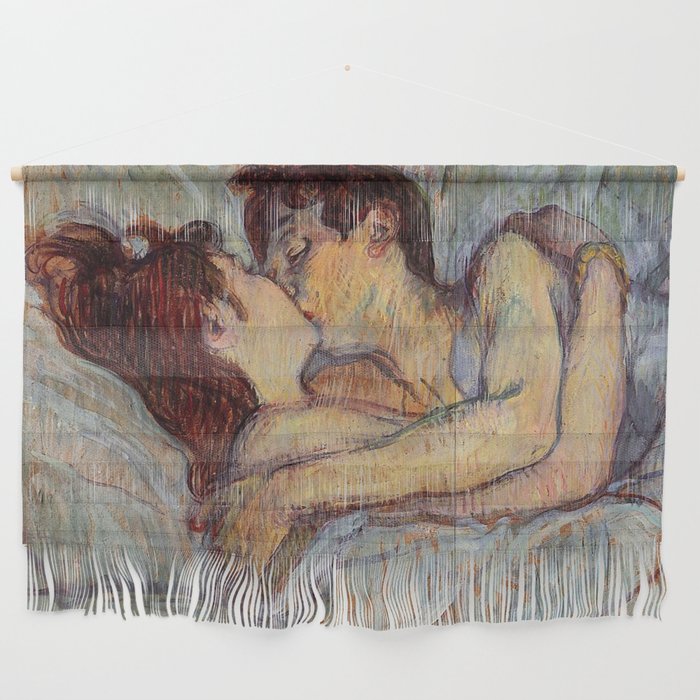 IN BED, THE KISS - HENRI DE TOULOUSE LAUTREC Wall Hanging