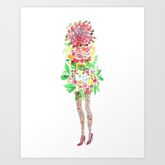 Flower Girl Art Print