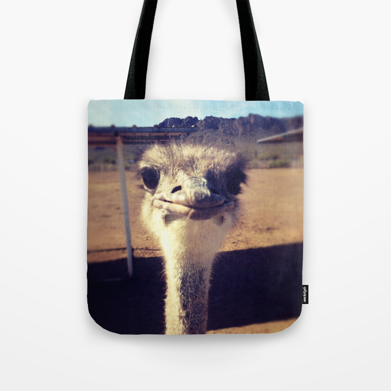 ostrich tote bag